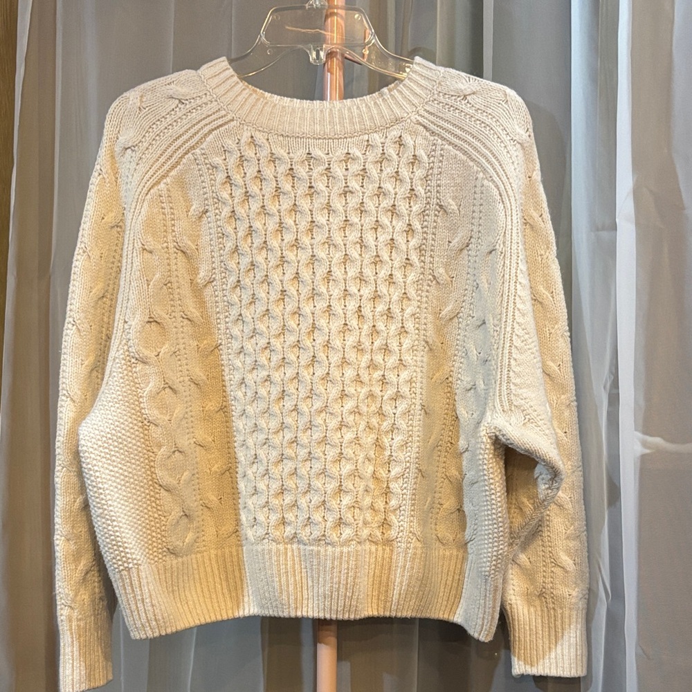 NWOT Universal Thread Cable Knit Cotton Wool Blend Dolman Sweater